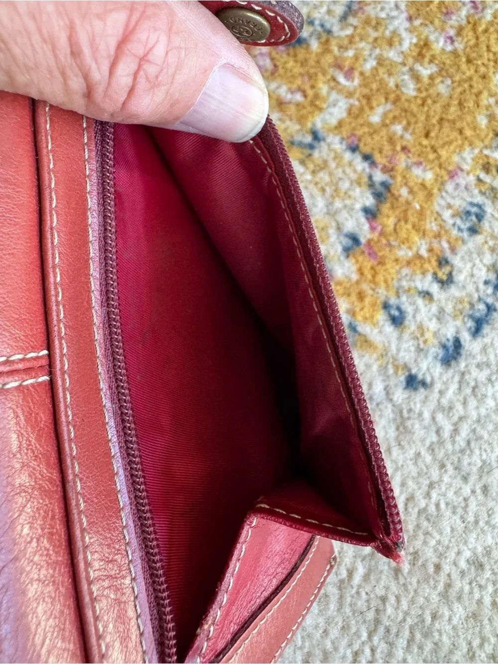 Relic Women’s Trifold Wallet in Burnt Red Leather